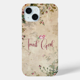 Coque Pour iPhone 15 Confiance Dieu foi chrétienne