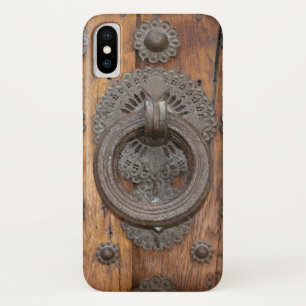 Coques Pour iPhone Connecteur métallique sur la vieille porte en bois