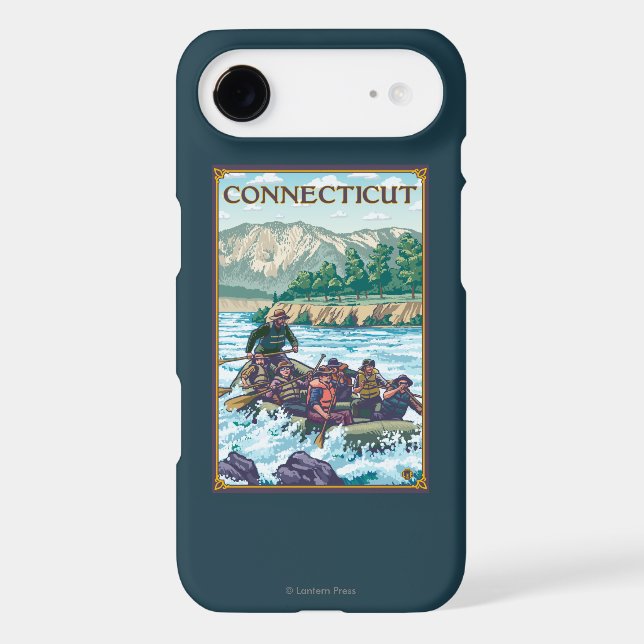 Coques Case-Mate iPhone ConnecticutRiver transportant la scène par radeau (Verso)