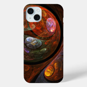 Coque iPhone 15 Mini Connexion fluide Art Abstrait