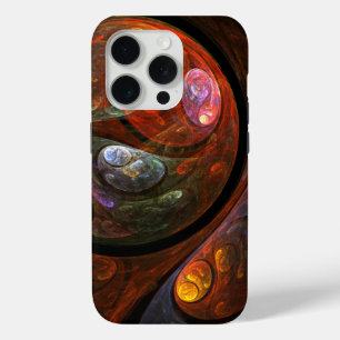 Coque iPhone 15 Pro Connexion fluide Art Abstrait