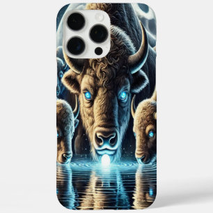 Coques iPhone 16 Pro Max Connexion mystique du troupeau de bisons au cosmos
