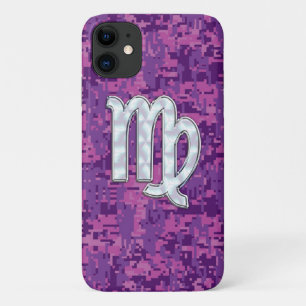 Coque iPhone 11 Connexion Virgo Zodiac sur Camouglage numérique Fu