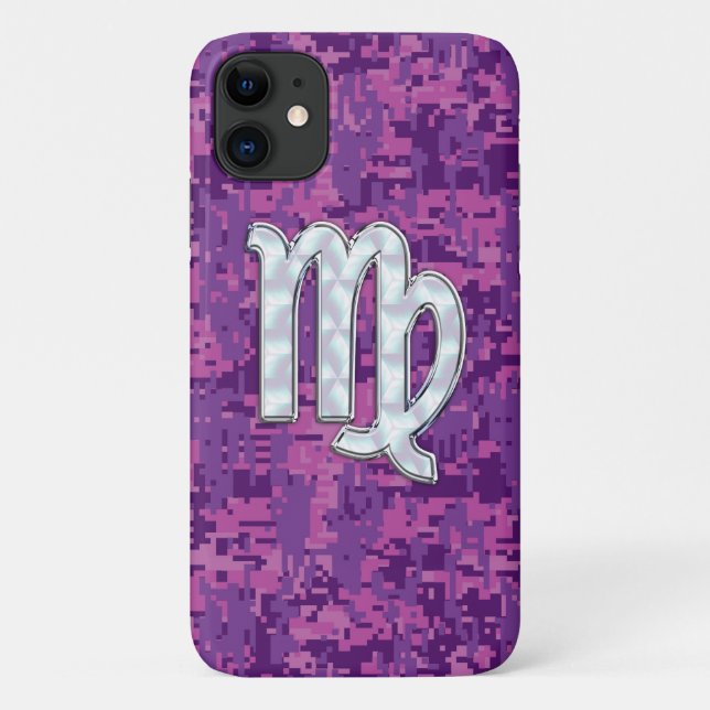Coques Case-Mate iPhone Connexion Virgo Zodiac sur Camouglage numérique Fu (Dos)