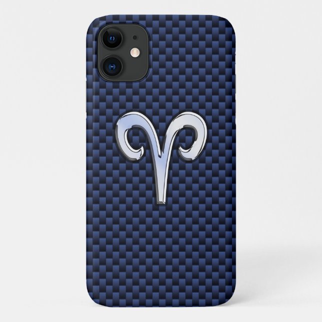 Coques Case-Mate iPhone Connexion Zodiac Aries pour la flotte Blue Carbon  (Dos)