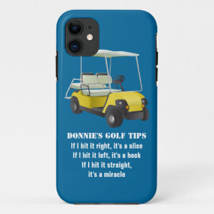 Coque Case-Mate Pour iPhone Conseil de golf personnalisé Golf Panier Blue iPho