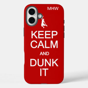 Coques iPhone 16 Plus Conserver calme et Dunk Il personnalisé monogramme