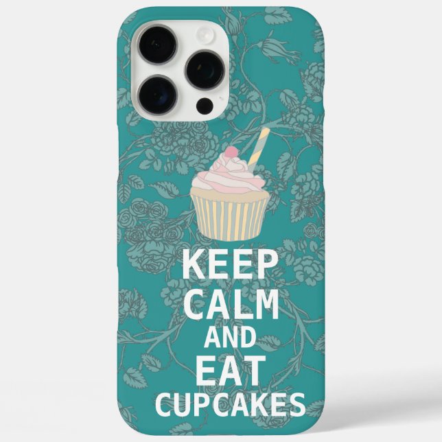 Coques Case-Mate iPhone CONSERVEZ CALME ET Mangez Cupcakes-changer la prun (Verso)