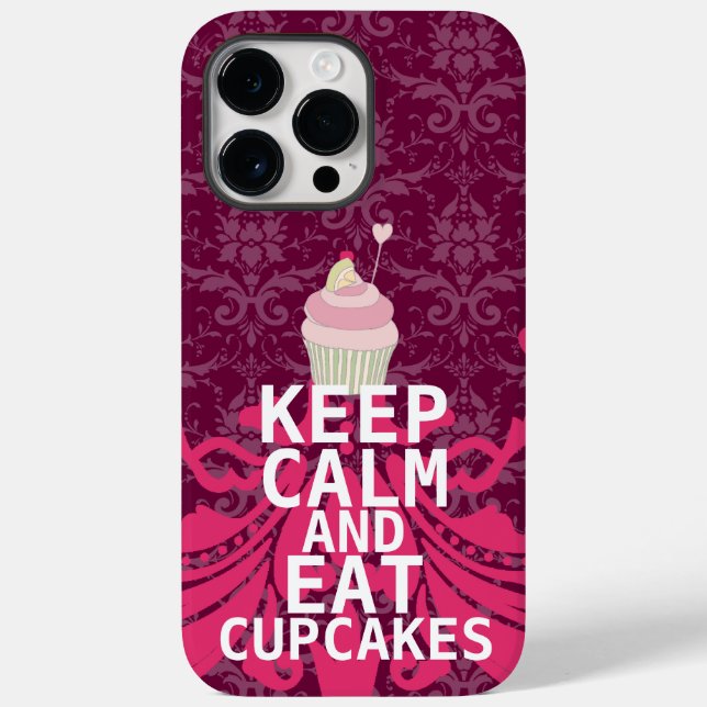 Coques Case-Mate iPhone CONSERVEZ CALME ET Mangez Cupcakes-changer la prun (Verso)
