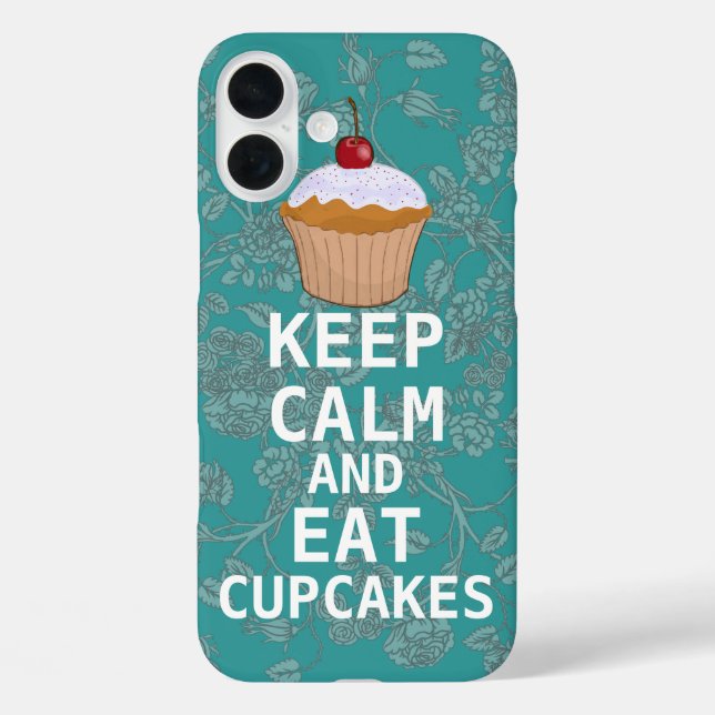 Coques Case-Mate iPhone CONSERVEZ CALME ET Mangez Cupcakes-changer la prun (Verso)