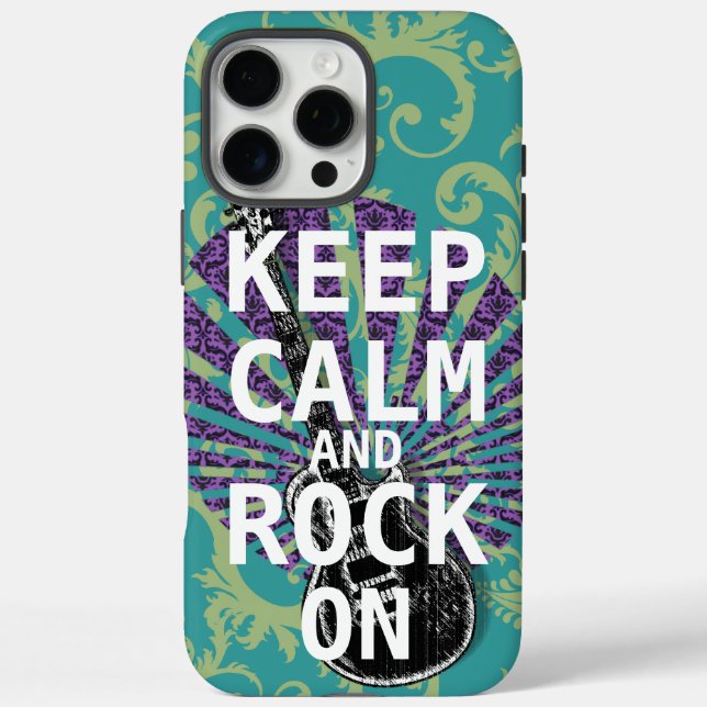 Coques Case-Mate iPhone CONSERVEZ CALME ET ROCK SUR le changement turquois (Verso)