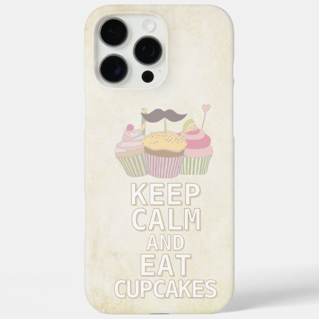 Coques Case-Mate iPhone CONSERVEZ LE CALME ET MANGEZ DES Cupcakes (Verso)