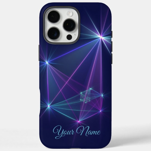 Coques Case-Mate iPhone Constellation, nom d'art fractal abstrait fantasti (Verso)
