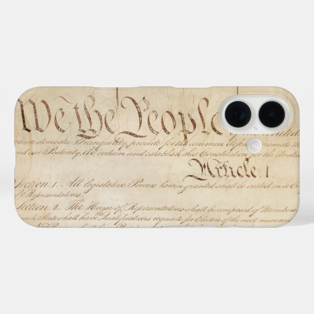 Coques Case-Mate iPhone Constitution des États-Unis, Nous le peuple (Verso (horizontal))
