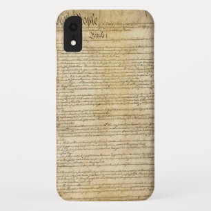 Coque Pour iPhone XR Constitution d'Etats-Unis vintage