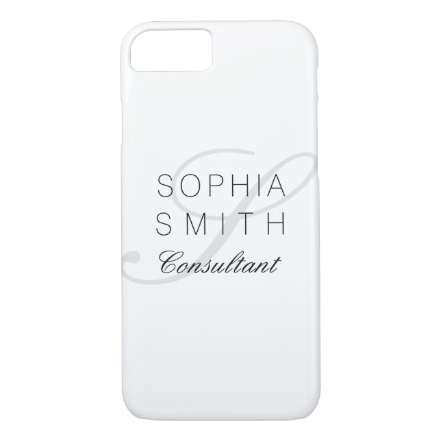 Coques Case-Mate iPhone Consultant en matière élégant de monogramme (Dos)