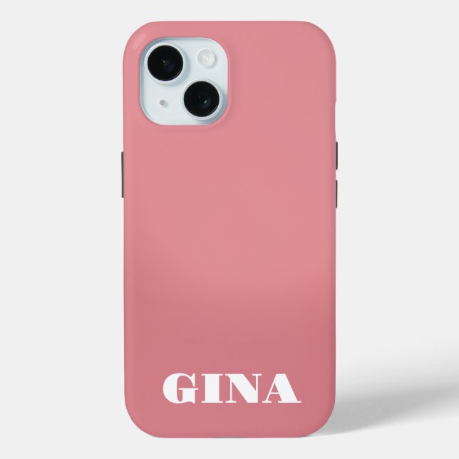 Coques Case-Mate iPhone Contemporain Rustique rose Personnalisé (Verso)