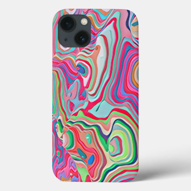 Coques Case-Mate iPhone Contours de Pastels Vibrants Liquid Abstrait (Verso)