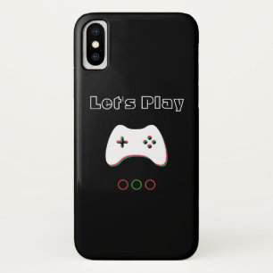 Case-Mate iPhone Case Contrôleur de jeu vidéo, Let's Play, Red & Green A