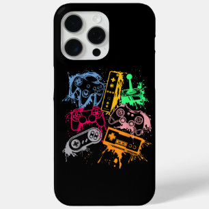 Coque iPhone 15 Pro Max Contrôleurs de console de jeu vidéo Retro 80's 90'