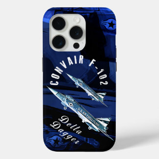 Coque iPhone 15 Pro Convair F102 USAF boîtier de téléphone avion de co