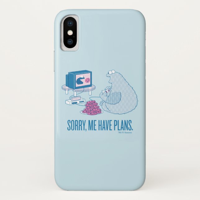 Coques Case-Mate iPhone Cookie Monster | Désolé, J'Ai Des Plans (Dos)