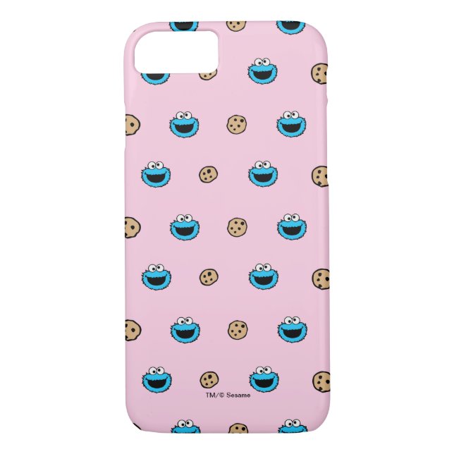 Coques Case-Mate iPhone Cookie Monster et Cookies Motif rose (Dos)