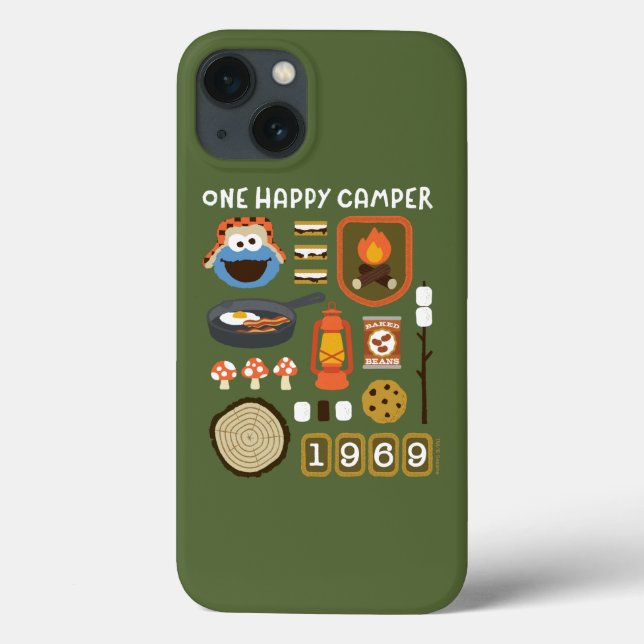Coques Case-Mate iPhone Cookie Monster | Un Camper Heureux (Verso)