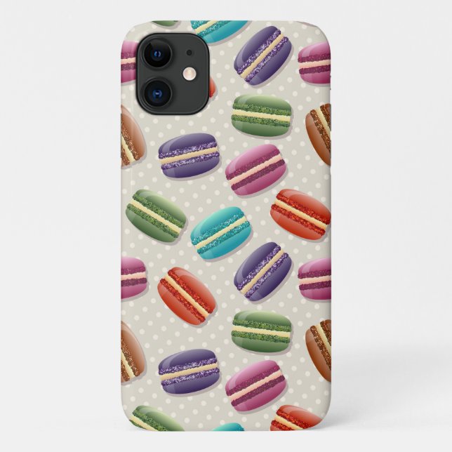 Coques Case-Mate iPhone Cookies Français, Macarons, Macarons Cookies, Poin (Dos)