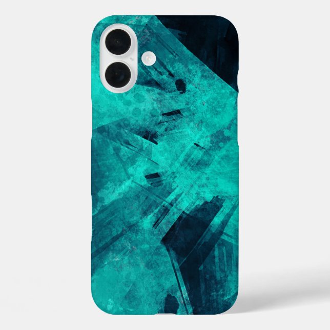 Coques Case-Mate iPhone Cool Abstract Jagged Blue Art (Verso)