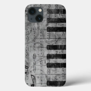 Case-Mate iPhone Case Cool antique grunge, effet piano notes musicales