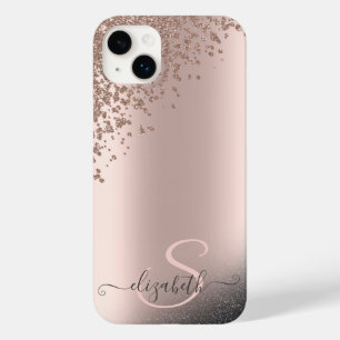 Coque Pour iPhone 14 Plus Cool Black Parties scintillant Diamonds Rose or Mo