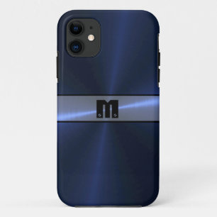 Coques Pour iPhone Cool Bleu brillant acier inoxydable Métal 7