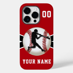 Coque Pour iPhone 14 Pro Cool, Boîtier téléphonique de baseball avec nom et
