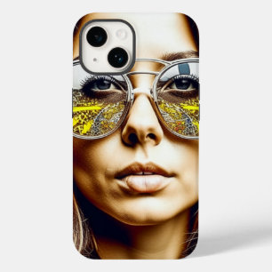 Coque Pour iPhone 14 Cool Chick avec la réflexion d'un festival de musi