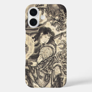 Coque Pour iPhone 16 Cool classic vintage japanese demon tattoo