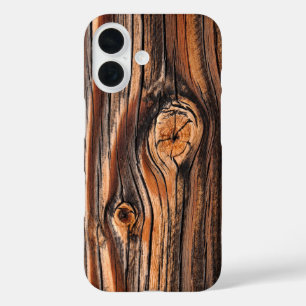Coque Pour iPhone 16 Cool de texture bois unique