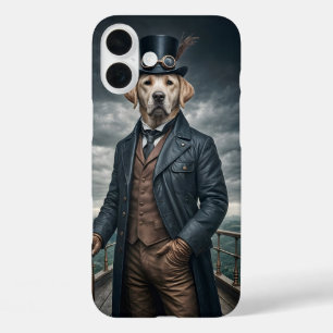 Coques iPhone 16 Plus Cool Elégant Victorian Steampunk Labrador Chien Ar