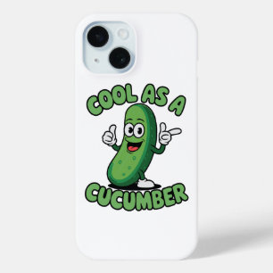Coque Pour iPhone 15 Cool en costume de concombre drôle de concombre