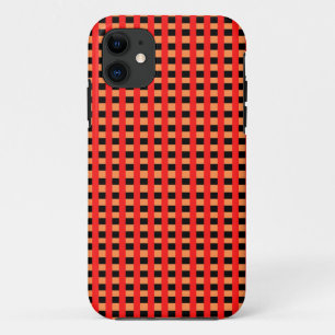 Case-Mate iPhone Case Cool En vichy Orange, Rouge et Noir Motif Design