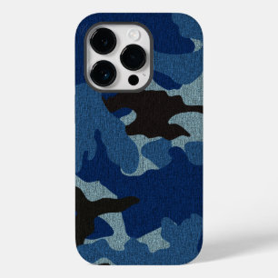 Coques Pour iPhone Cool Faux Cloth Blue Camo Motif Arrière - plan