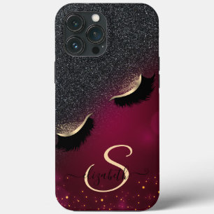 Case-Mate iPhone Case Cool Faux Lashes Parties scintillant noire Rouge