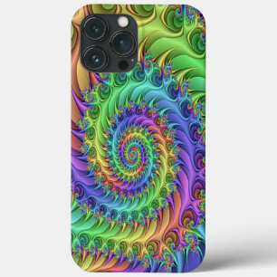 iPhone 13 Pro Max Case Cool funky Psychedelic Fractals Motif artistique