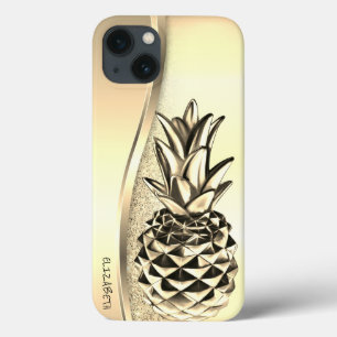 Case-Mate iPhone Case Cool Goold Parties scintillant Ananas métallique T
