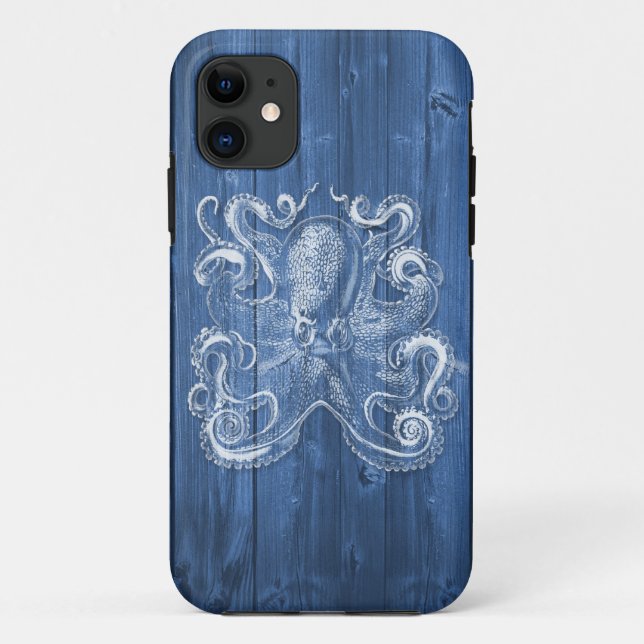 Coques Case-Mate iPhone cool impressionnant effet antique pieuvre blanche (Dos)
