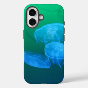 Coque Pour iPhone 16 Cool Jellyfish Green Blue Gradient
