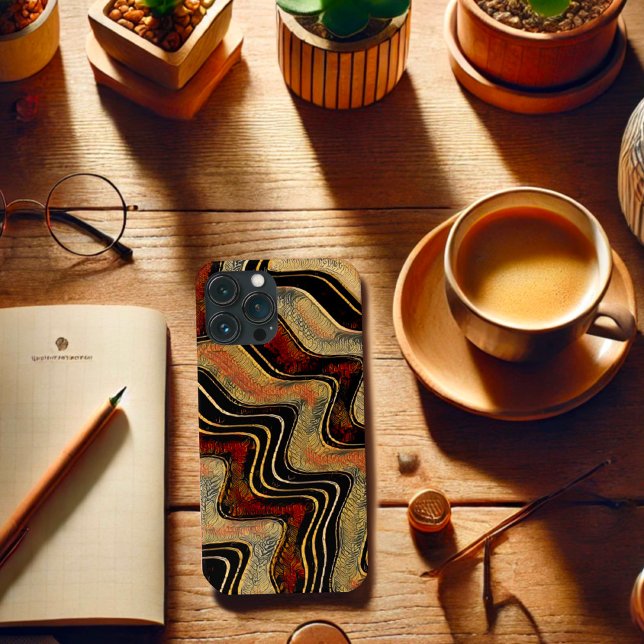 Coques Case-Mate iPhone Cool Masculine Abstrait Moderne Unique Brown (Créateur téléchargé)