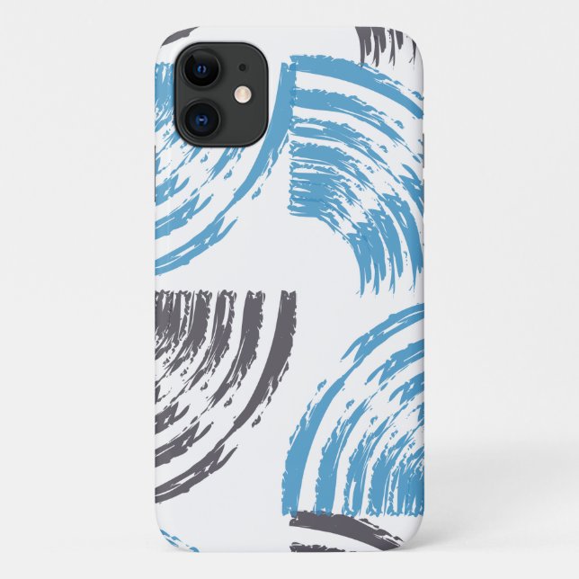 Coques Case-Mate iPhone Cool, moderne, bleu abstrait tendance (Dos)