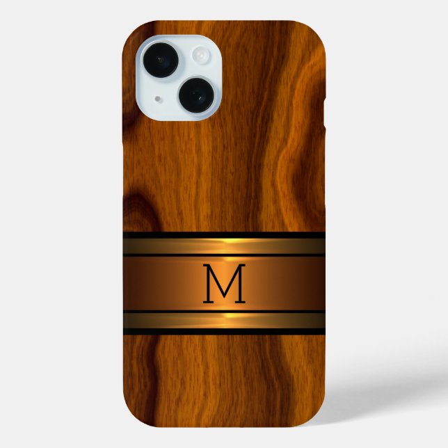 Coques Case-Mate iPhone Cool moderne personnalisé Motif de  de bois tendan (Verso)