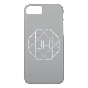 Case-Mate iPhone Case Cool monogram, style vibe   Grey & White